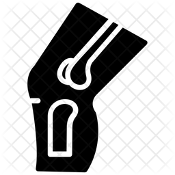 256x256 Broken Knee Icon Of Glyph Style