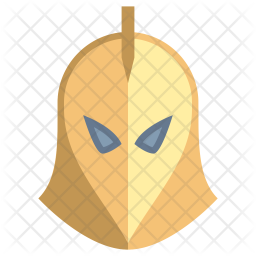 256x256 Knight Helmet Icon Of Colored Outline Style