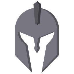 256x256 Knight Helmet Icon Of Flat Style