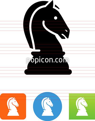 Vector Chess Knight Icon 400x508 Vector Chess Knight Icon