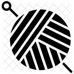 256x256 Knitting Icon Of Glyph Style