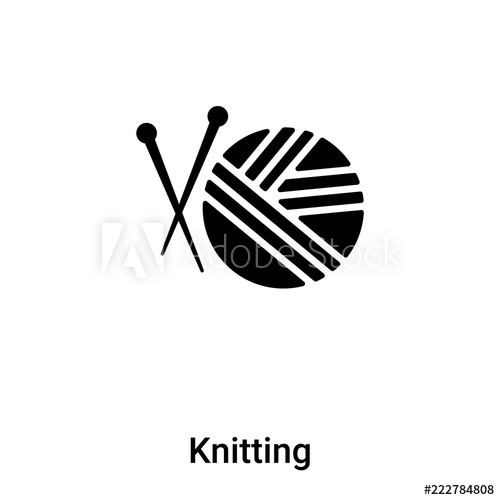500x500 Knitting Icon Vector Isolated On White Background, Logo Concept
