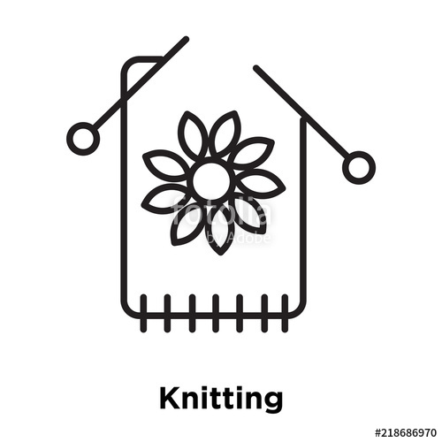 500x500 Knitting Icon Isolated On White Background Simple And Editable