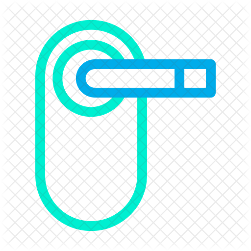 512x512 Door Knob Icon Of Colored Outline Style