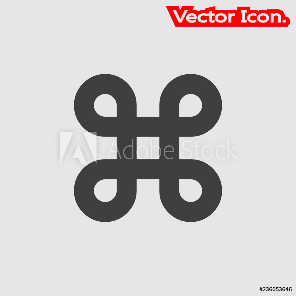 1000x1000 Photo Art Print Bowen Knot Icon Isolated Sign Symbol And Flat