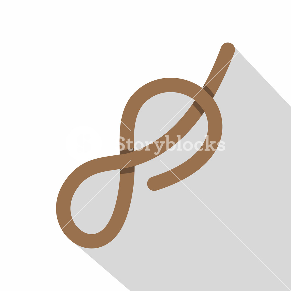 1000x1000 Ship Rope Con Flat Illustration Of Ship Rope Knot Icon For Web