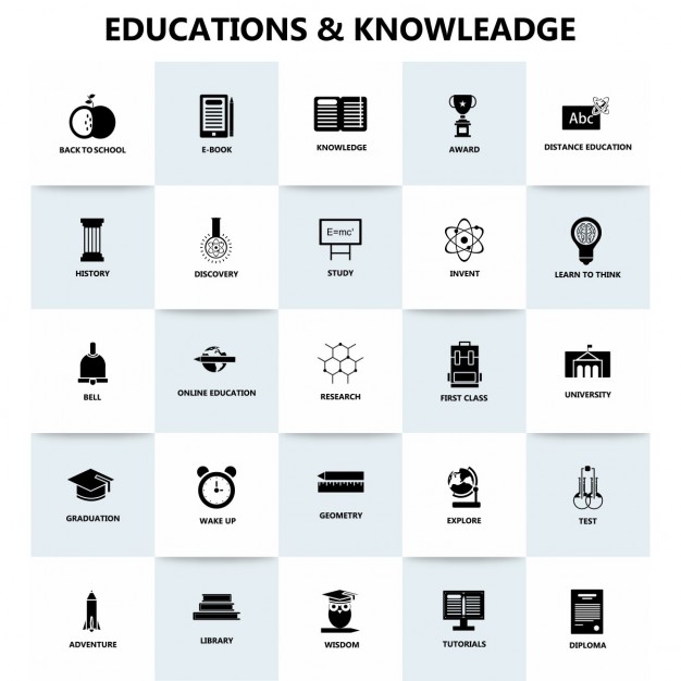 626x626 Education And Knowledge, Icons Vector Free Download