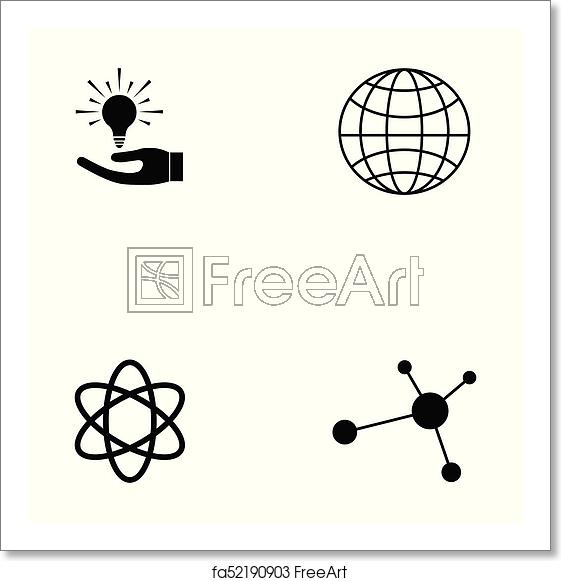 561x581 Free Art Print Of Knowledge Icon Set Freeart