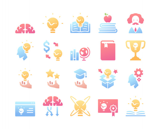 626x500 Knowledge Icon Set Vector Premium Download