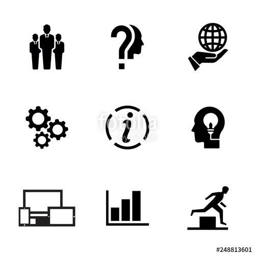 500x500 Knowledge Management Icon Set Stock Image And Royalty Free Vector
