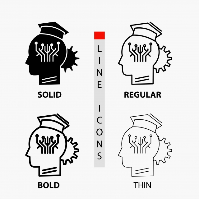 640x640 Knowledge Management Sharing Smart Technology Icon In Thin