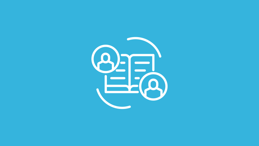 853x480 Knowledge Sharing Line Icon Animation Stock Footage Video