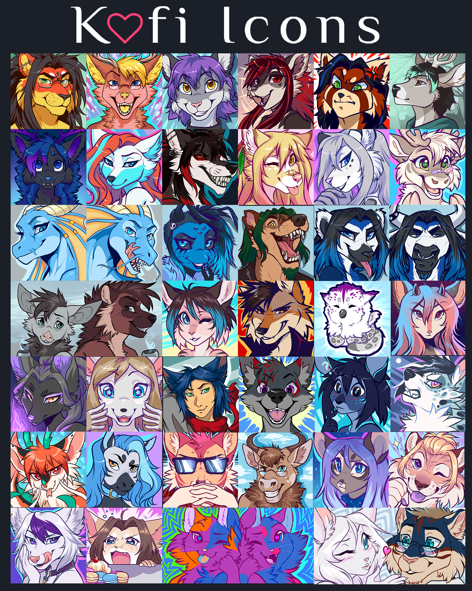 1557x1950 Here's A Collection Of Kofi Icons I've Done!