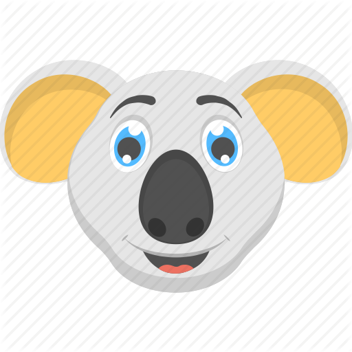 512x512 Baby Animal, Baby Koala Bear, Koala Bear Face, Pet Animal, White