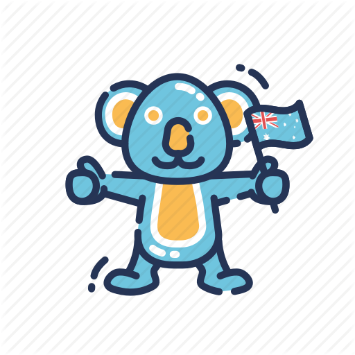 512x512 Animal, Australia, Australian, Country, Flag, Koala, Koala Bear Icon