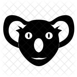 256x256 Koala Bear Icon Of Glyph Style