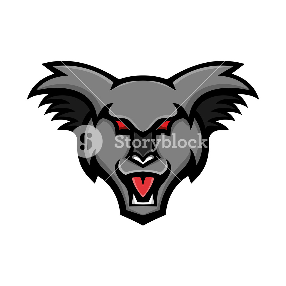 1000x1000 Mascot Icon Illustration Of Head Of An Angry Koala Bear