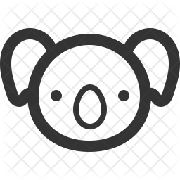 256x256 Koala Icon Of Line Style
