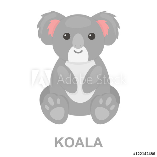500x500 Koala Icon Cartoon Singe Animal Icon From The Big Animals Set