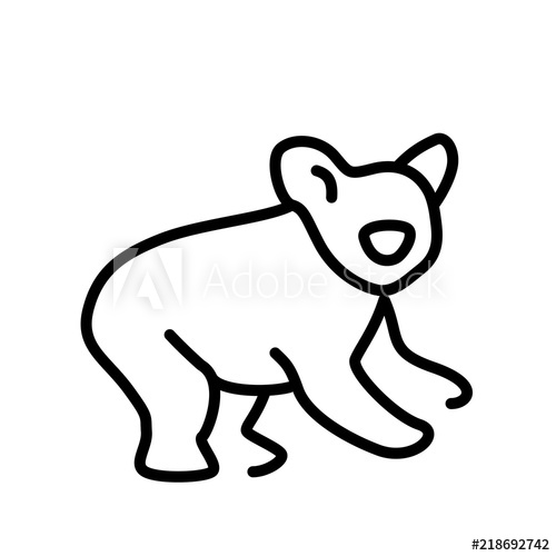 500x500 Koala Icon Vector Isolated On White Background, Koala Sign