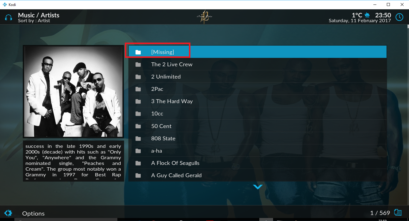 1366x737 Completed Artist Name Missing In Kodi
