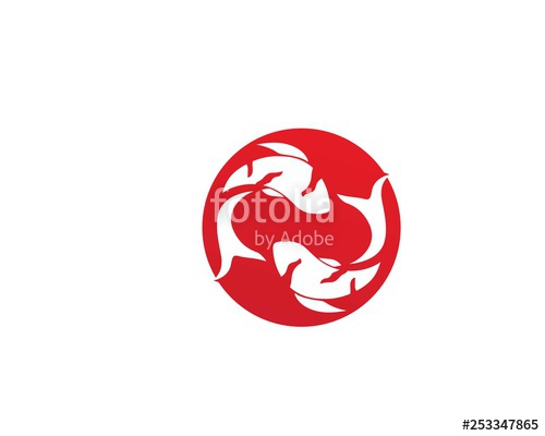 Koi Fish Icon Underwater Easy Editable Layered Stock Image 500x400 Koi Fish Icon Underwater Easy Editable Layered Stock Image