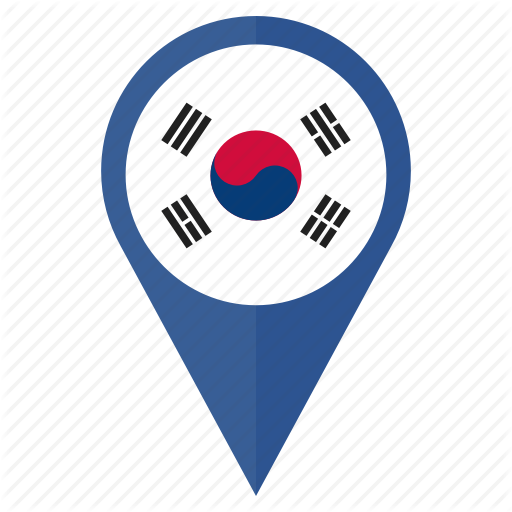 512x512 Country, Flag, Location, Nation, Pin, South Korea Icon
