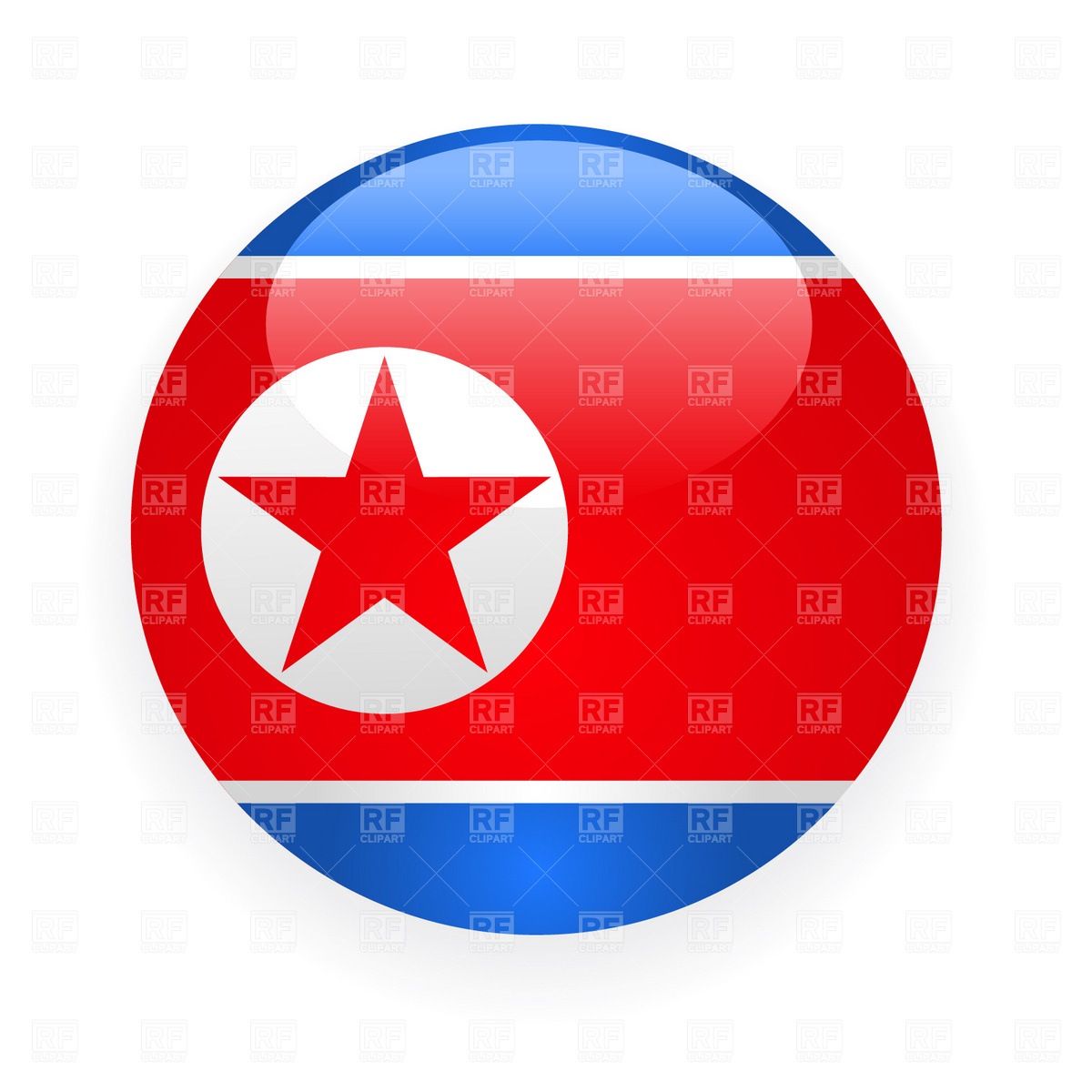 1200x1200 North Korea Button Flag Icon Vector Image Of Icons And Emblems