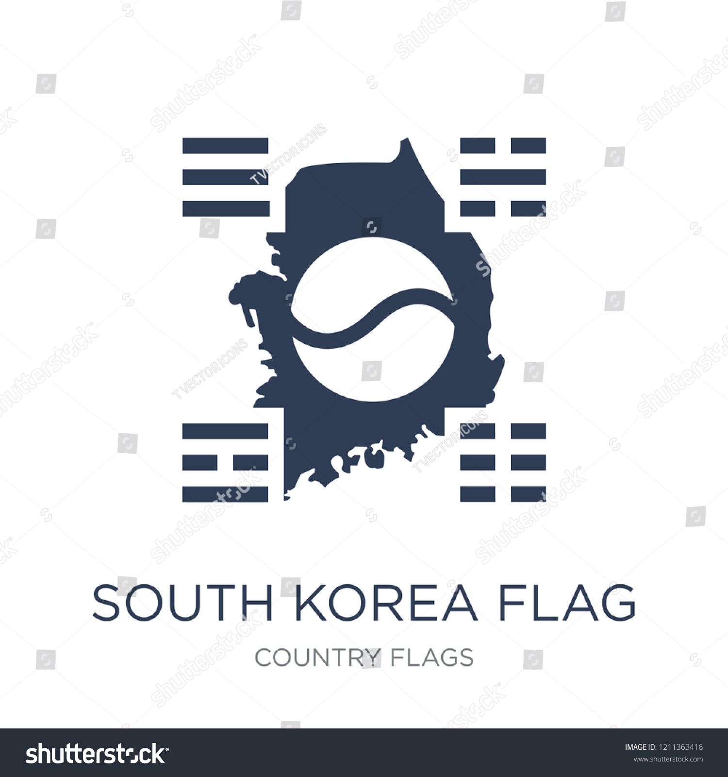 1500x1600 South Korea Flag Icon Trendy Flat Vector South Korea Flag Icon