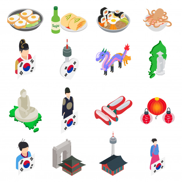 626x626 Korea Icon Set Vector Premium Download