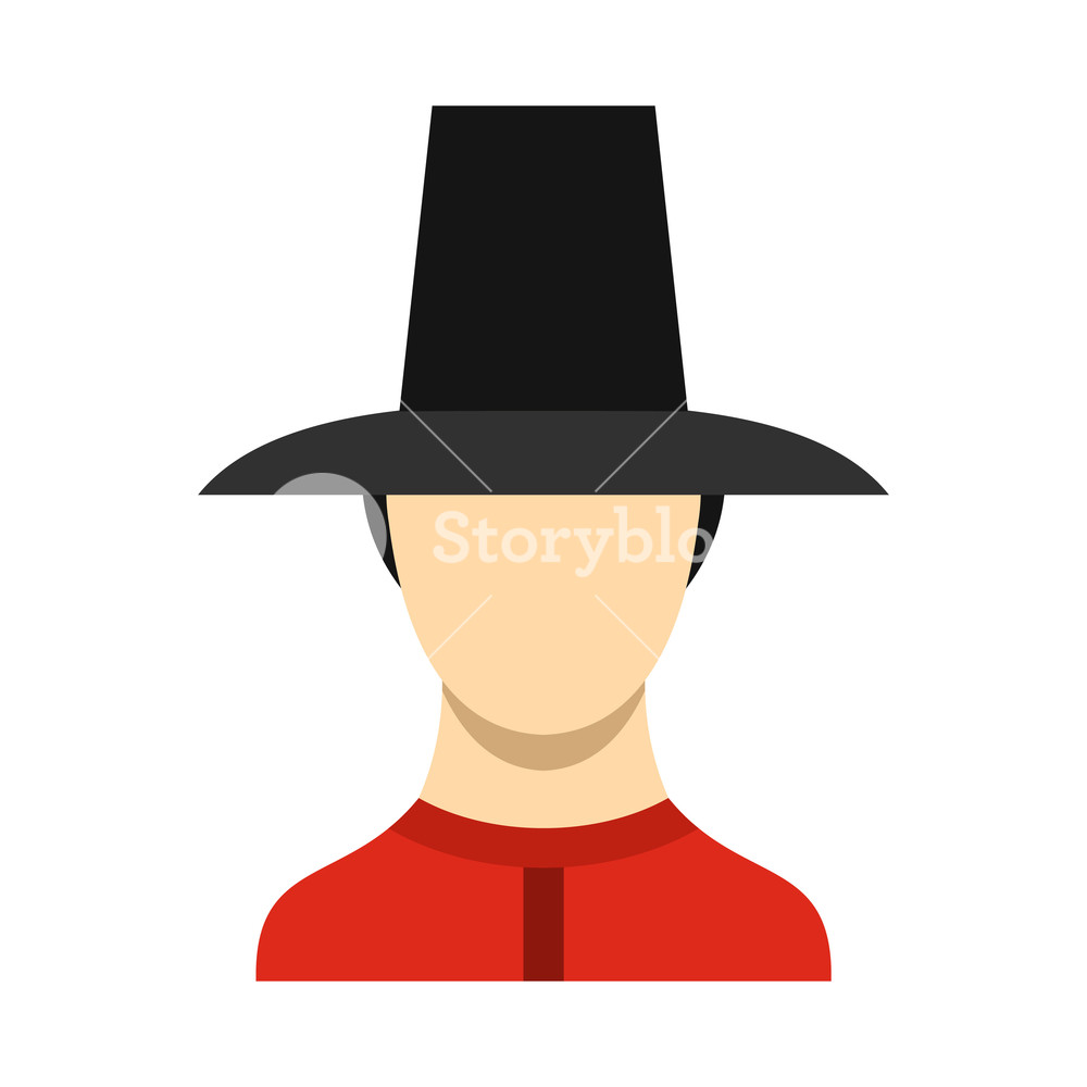 1000x1000 Traditional Soldier Uniform, South Korea Icon In Flat Style