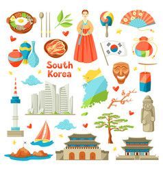 238x250 South Korea Icons Set Korean Traditional Symbols Korea