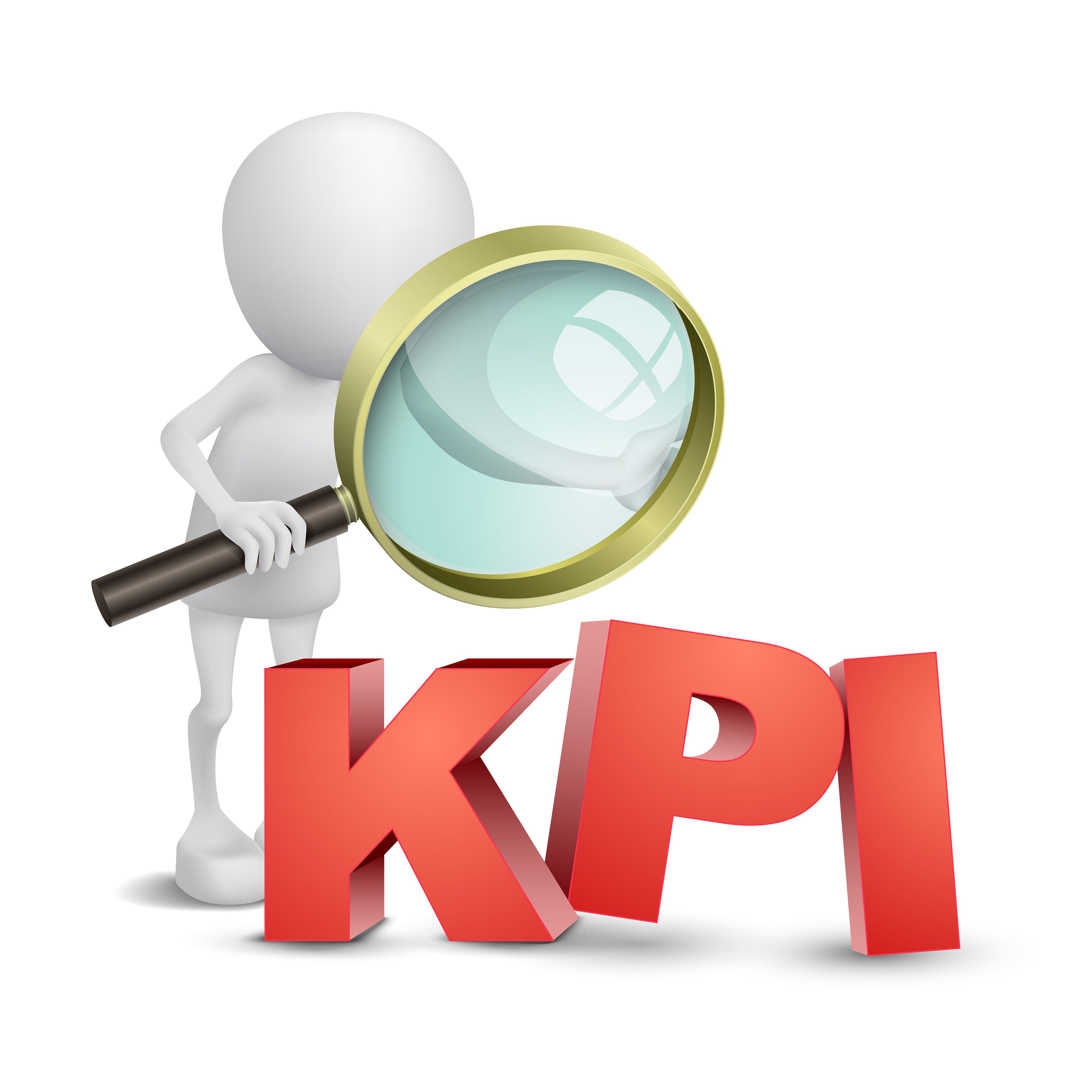 4000x4000 Person With A Magnifying Glass And Kpi Business Business, Key