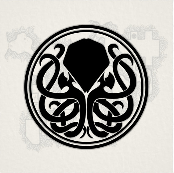 570x567 Iconic Cthulhu, Kraken, Mystical Creature Vinyl Decal Sticker