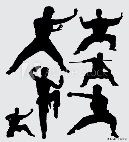 453x500 Martial Art And Kungfu Silhouette Good Use For Symbol, Logo, Web