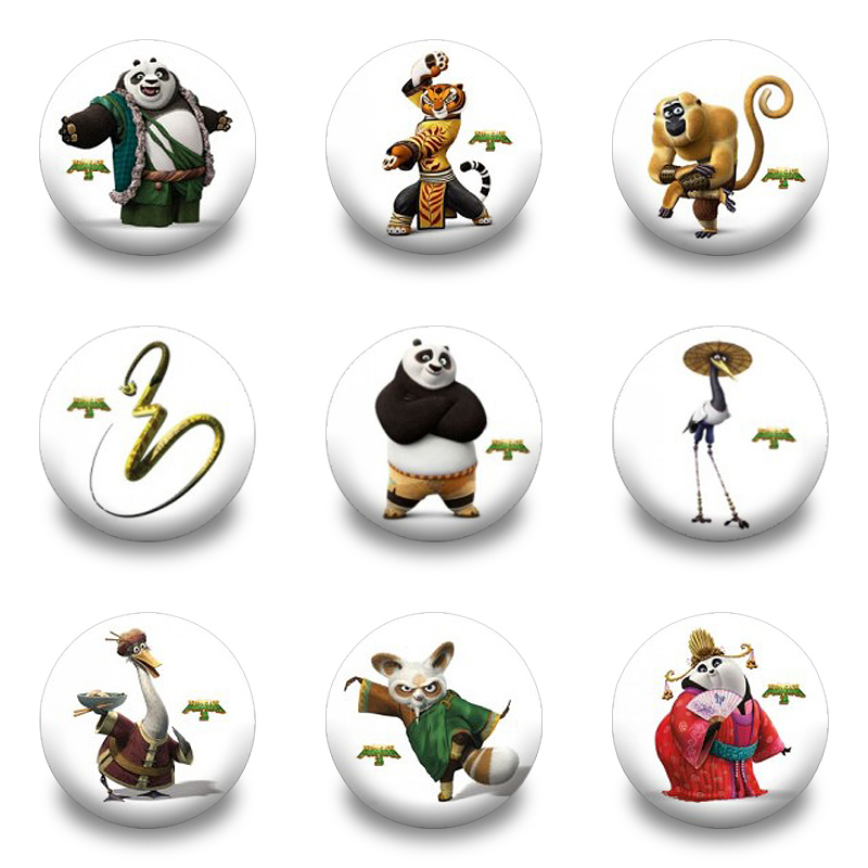 800x800 Kung Fu Panda Round Badges Souvenir Icon Buttons Pins