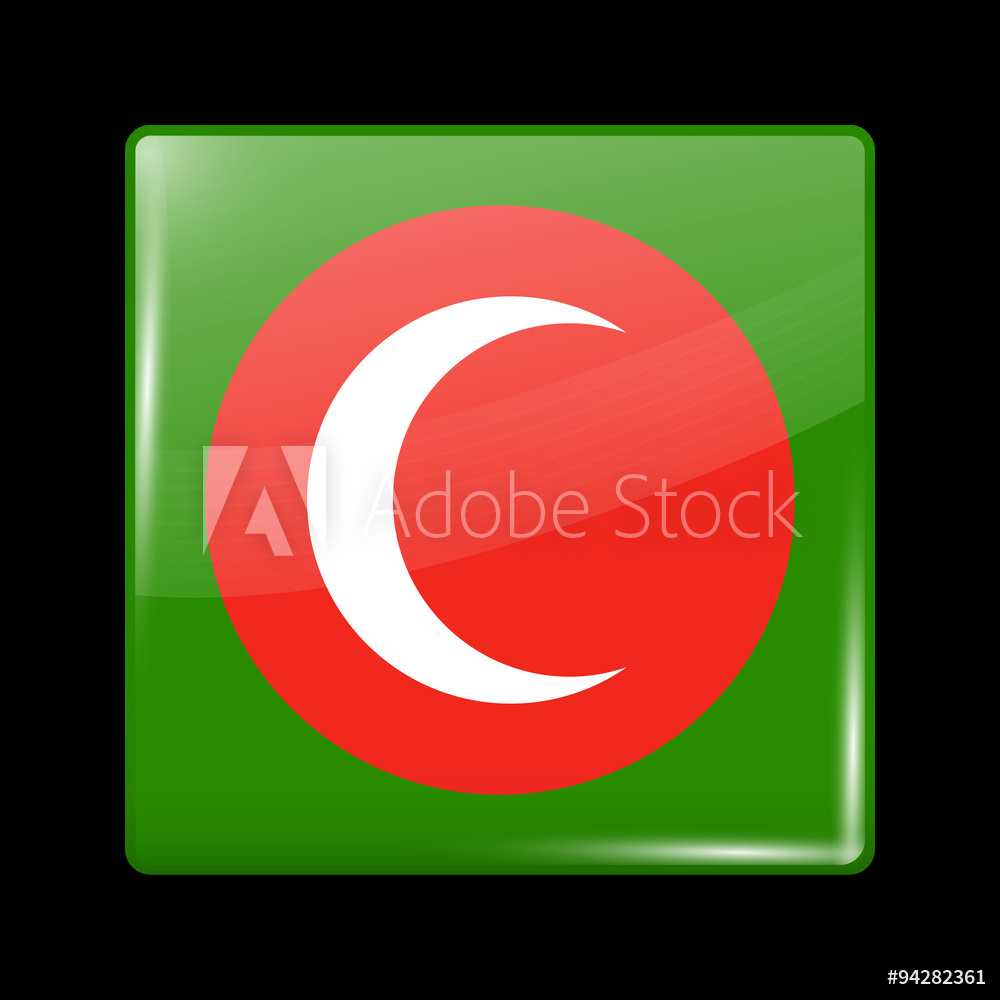 Fotografie, Obraz Flag Of Kurdistan Kingdom Glassy Icon Square 1000x1000 Fotografie, Obraz Flag Of Kurdistan Kingdom Glassy Icon Square