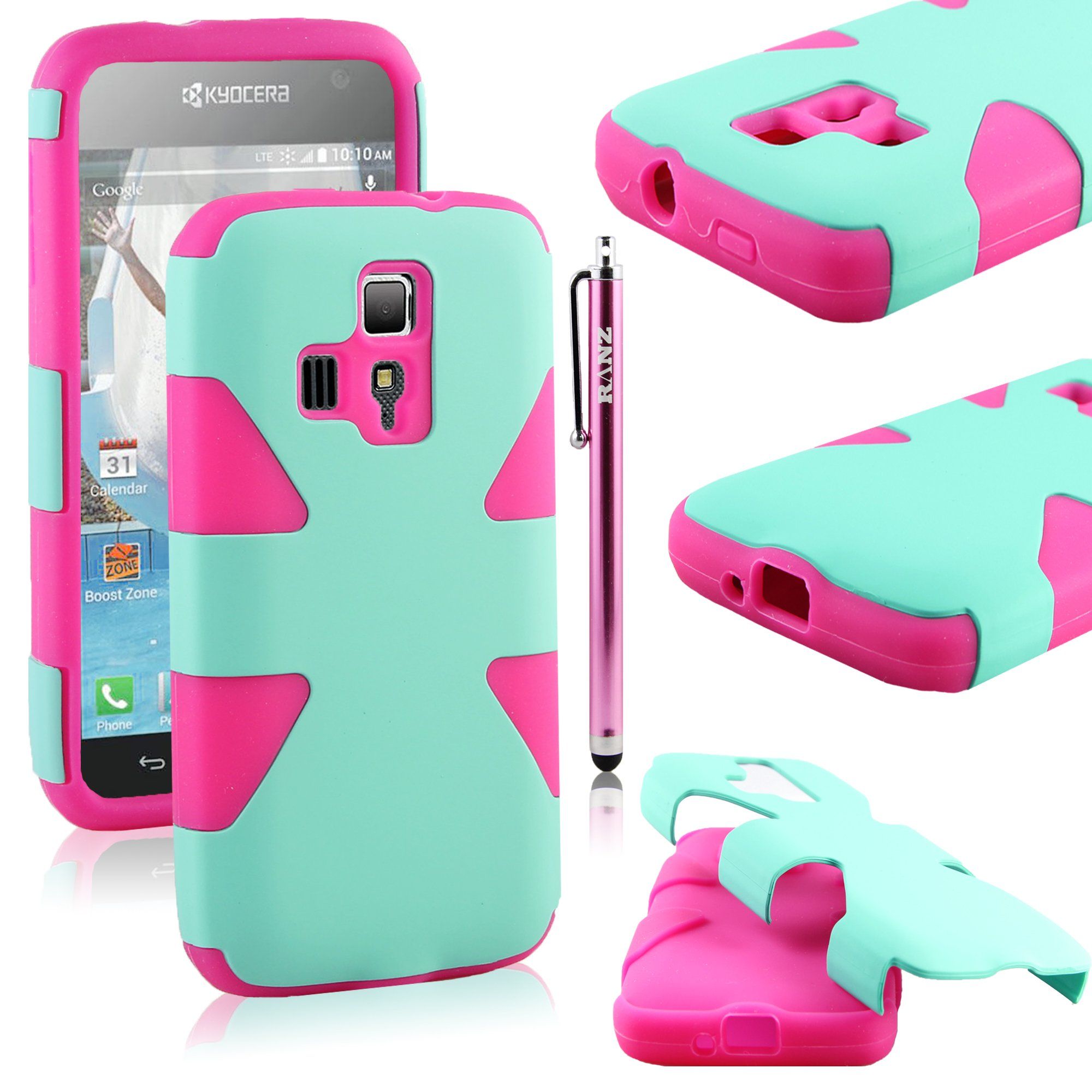 2000x2000 Hot Pinkturquoise Mint Heavy Duty Hybrid Dual Layer Dynamic