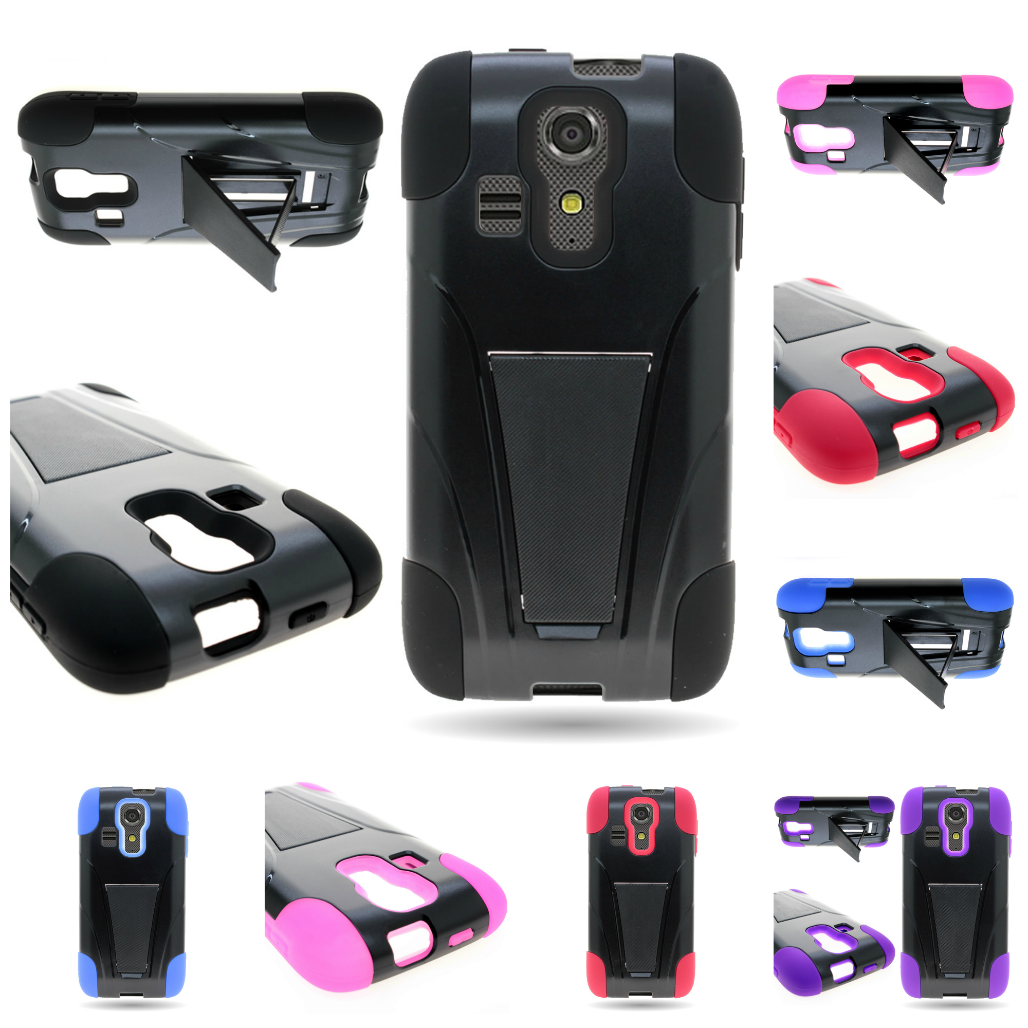 2000x2000 For Kyocera Hydro Icon Hard + Silicone Hybrid W Stand Cover Phone