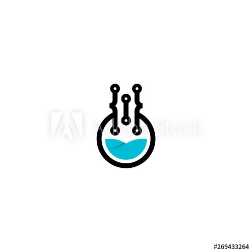 500x500 Digital Lab Technology Vector Illustration Icon
