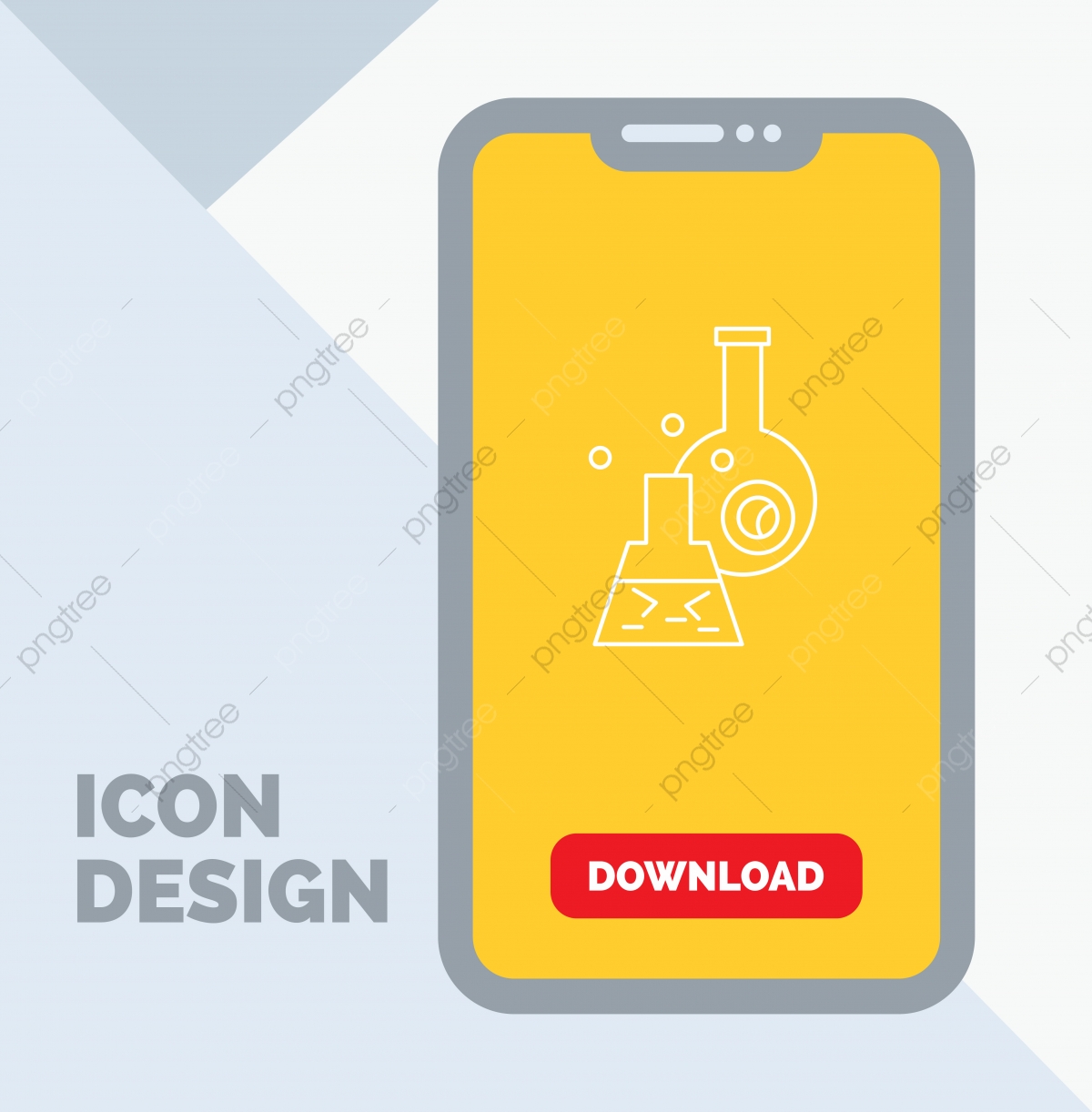 1200x1222 Beaker Lab Test Tube Scientific Line Icon In Mobile For Down