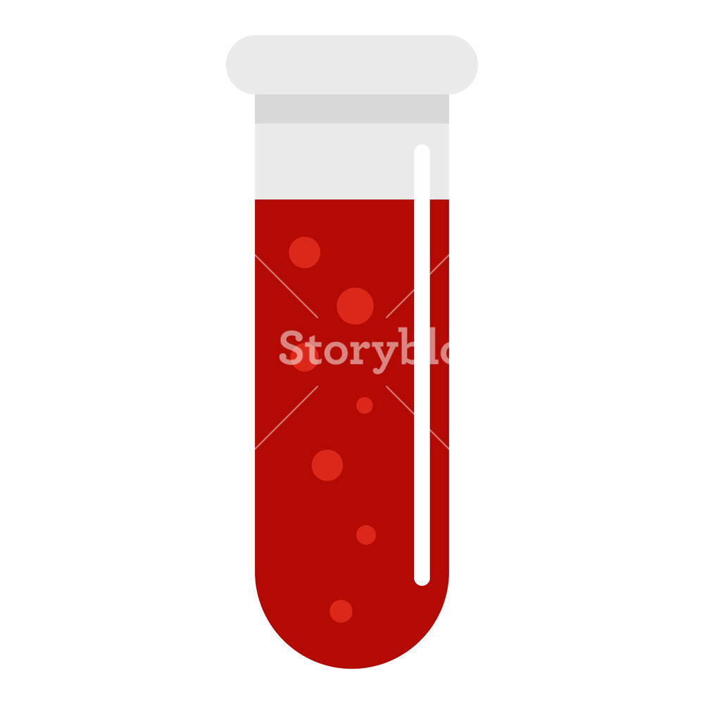 1000x1000 Blood Test Icon Flat Isolated On White Background Illustration