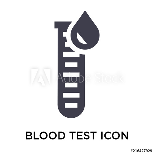 500x500 Blood Test Icon Vector Sign And Symbol Isolated On White