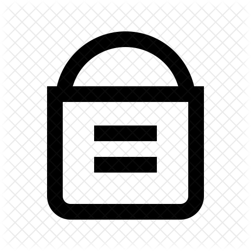 512x512 Paint Bucket With Label Icon Of Line Style