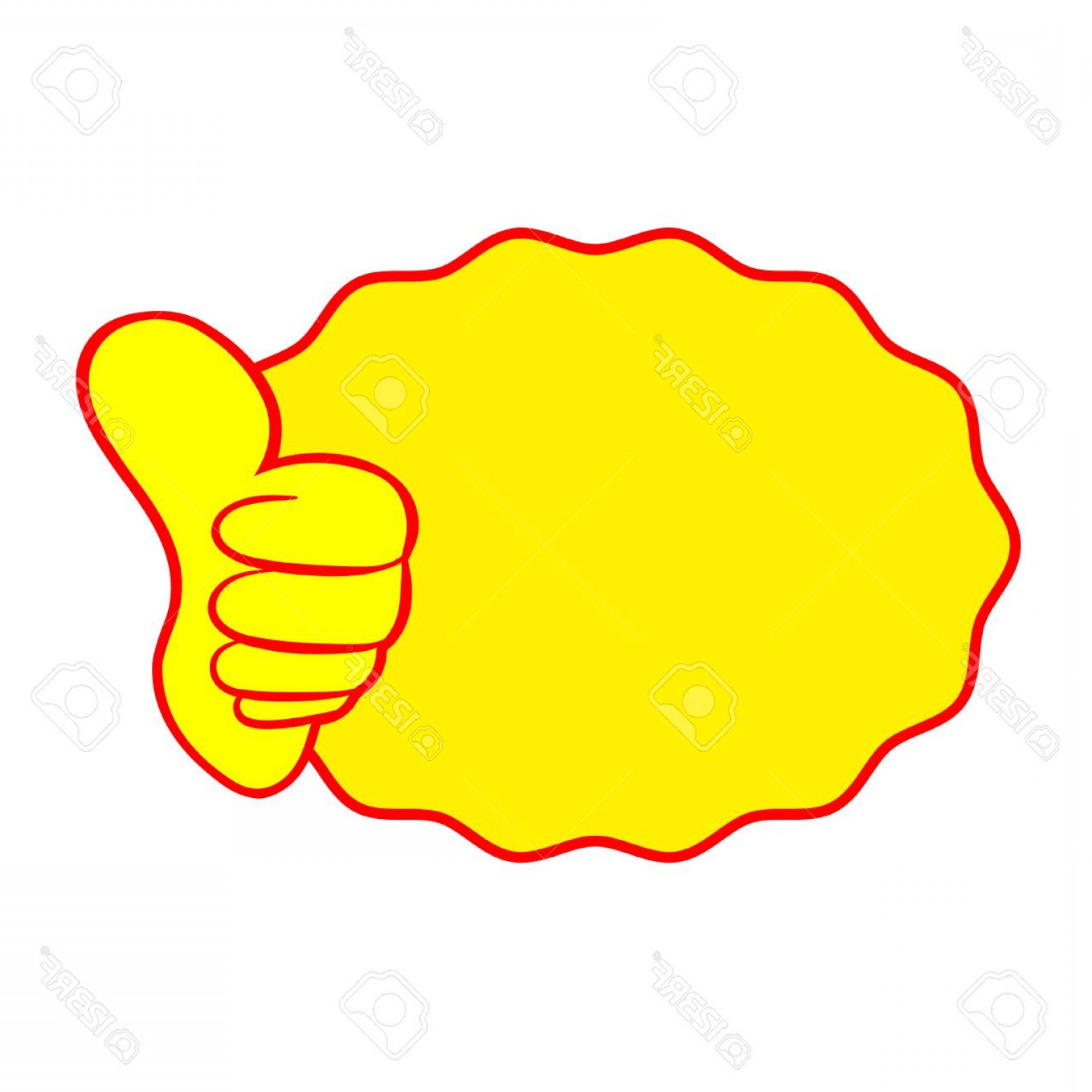 1560x1560 Photostock Vector Thumb Up Vector With Label Icon On White