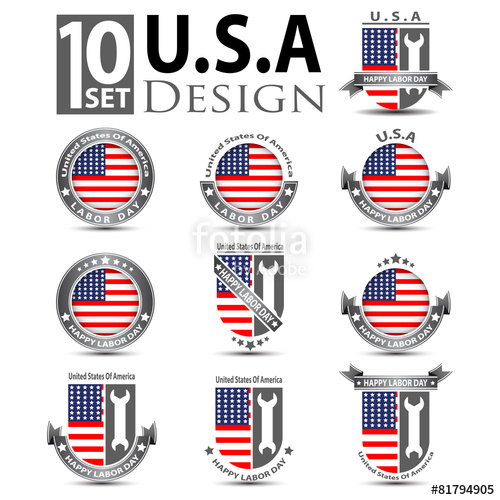 500x500 Set Labor Day Icon Stock Photo And Royalty Free Images