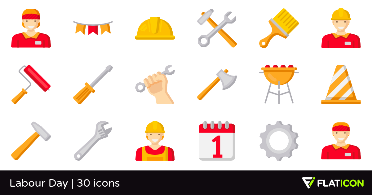 1200x630 Labour Day Free Icons
