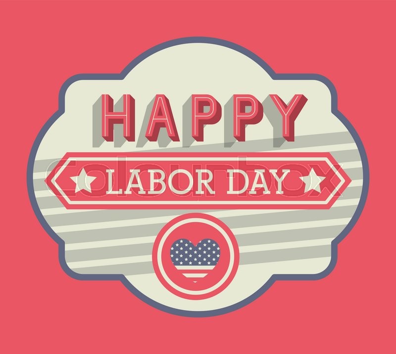 800x716 Happy Labor Day Icon Vector Isolated Stock Vector Colourbox