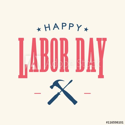 500x500 Labor Day Card, Tools Icon United States Of America Map Editable