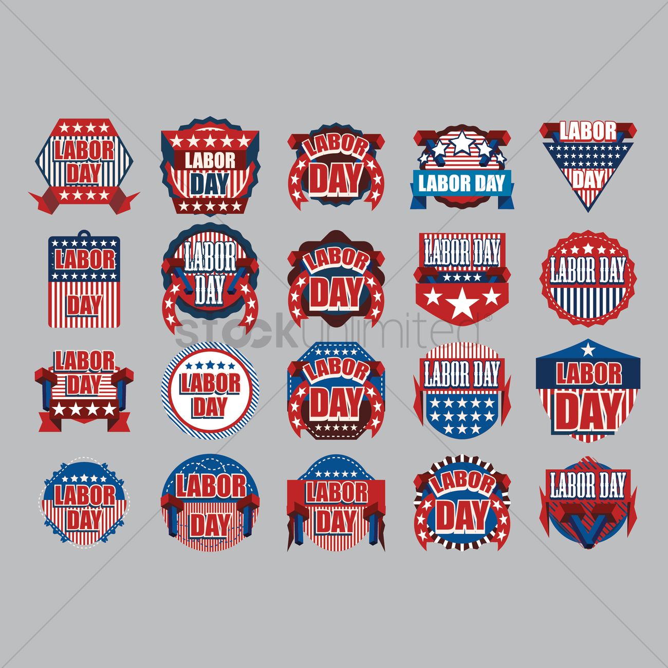1300x1300 Collection Of Us Labor Day Icons Vector Image